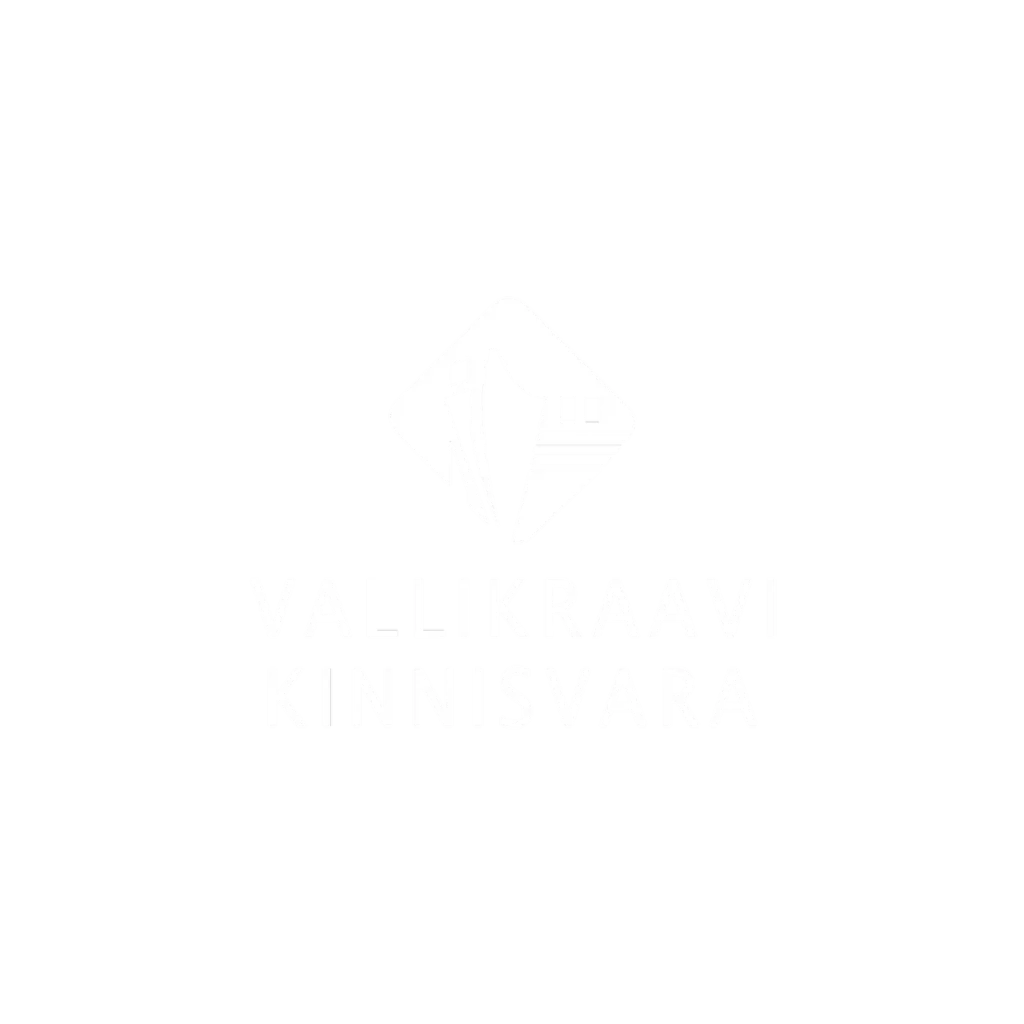 Vallikraavi Kinnisvara white logo on neutral background (Vallikraavi Kinnisvara valge logo neutraalsel taustal)
